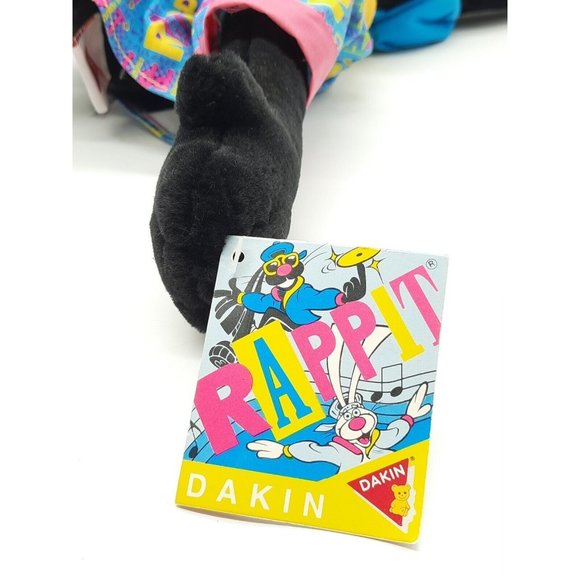 Dakin Sue Sona 1992 Black Rappit, Rabbit Plush Toy w/ Shirt Cap and Shoes. W/Tag - Picture 6 of 7
